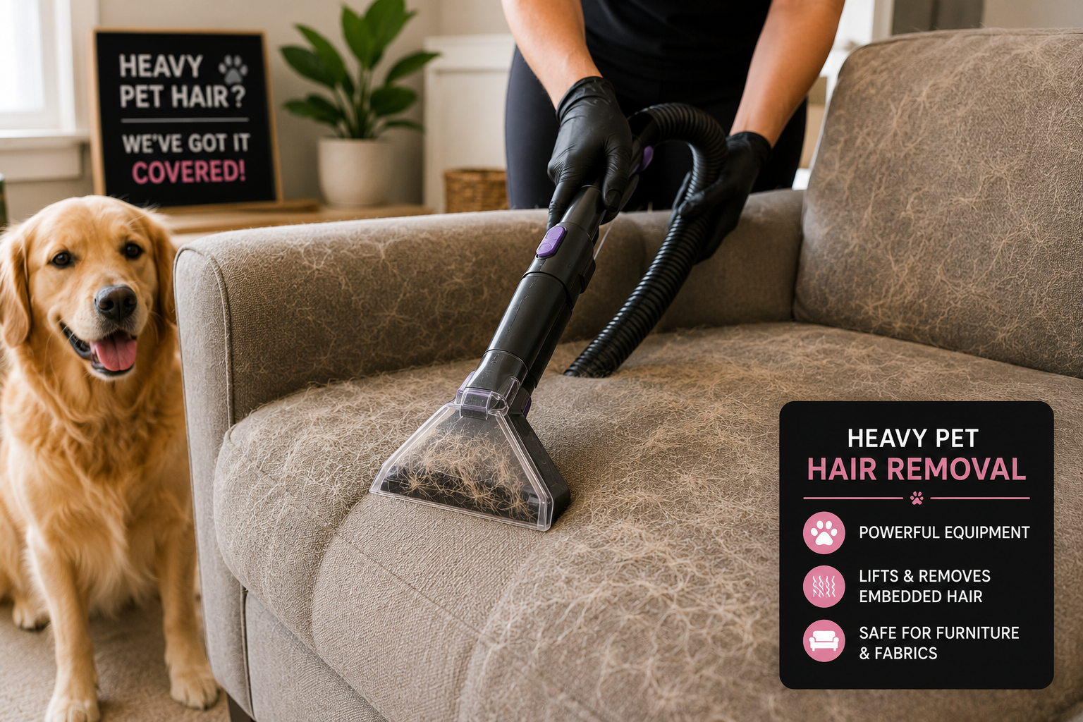 heavy pet hair removal